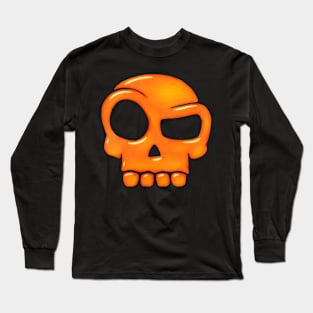 fiery glass skull Long Sleeve T-Shirt